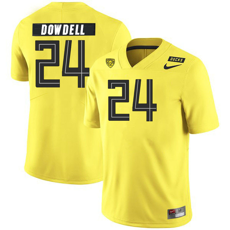 Men #24 Dante Dowdell Oregon Ducks College Football Jerseys Stitched Sale-Yellow - Click Image to Close
